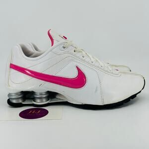Nike Women's Shox Conundrum Athletic Sneakers White/Vivid Pink 407989-162 Size 6